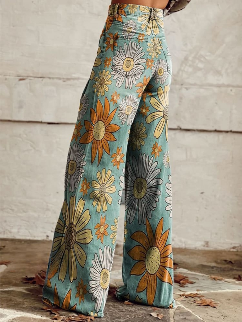 Pantalones palazzo con estampado floral