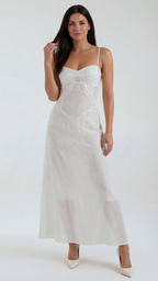 Vestido largo de encaje Arabelle