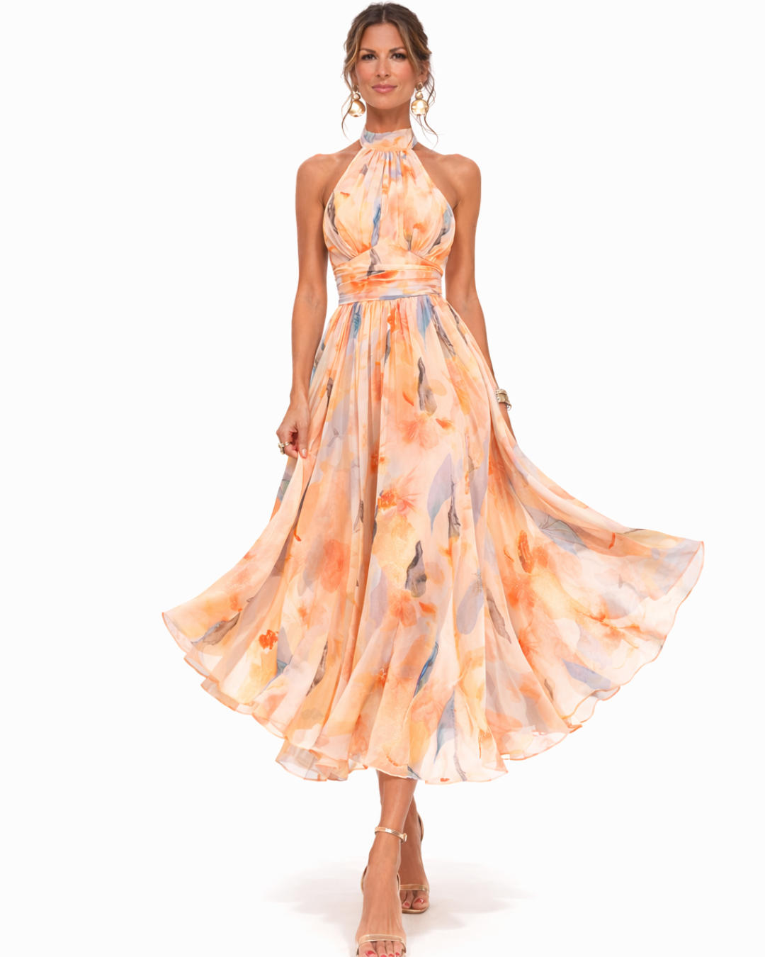 Aurora - Vestido halter elegancia atemporal en lujoso satén