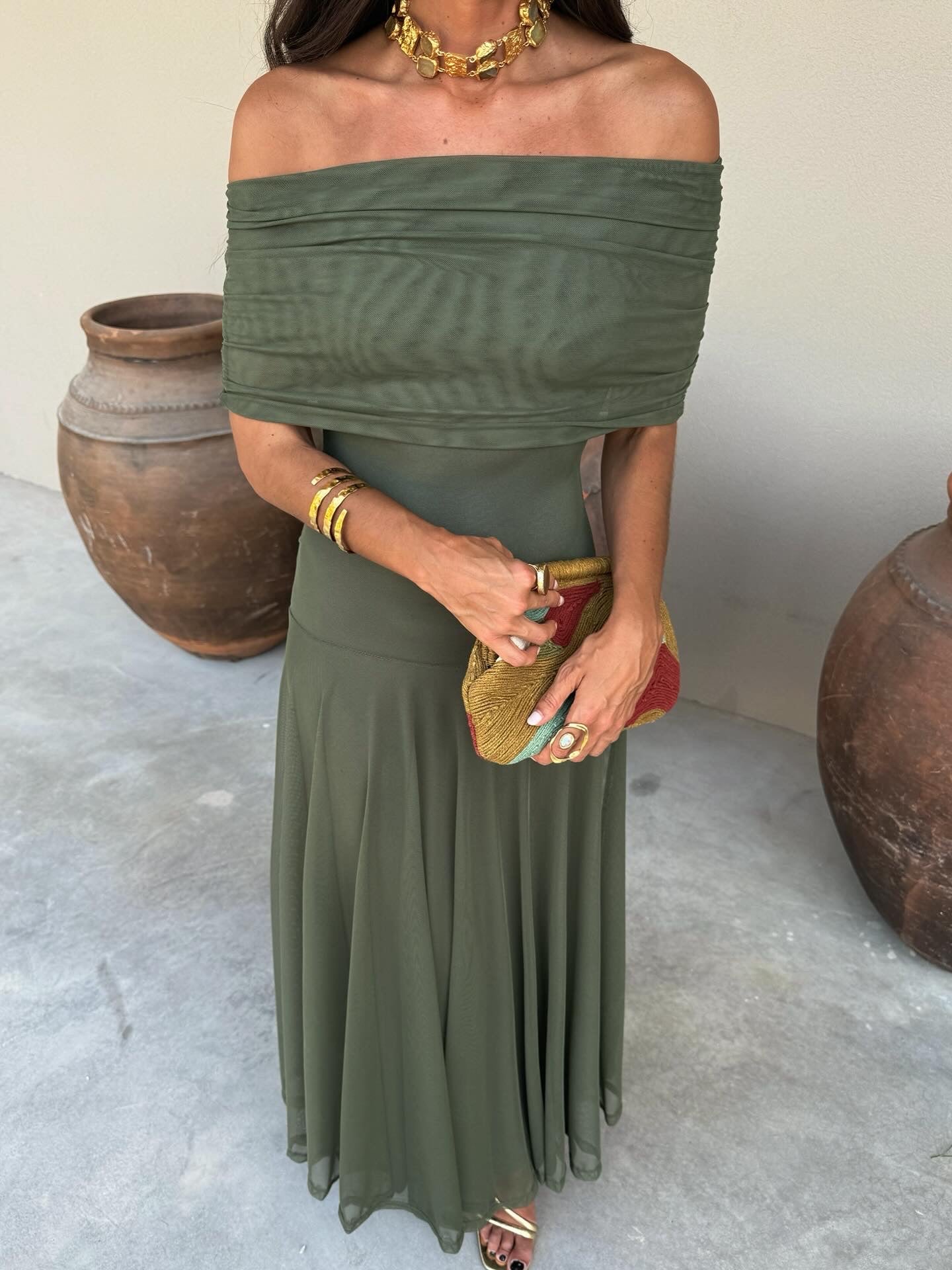 Maria - Elegante vestido de tul de seda