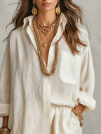 BIANCA · CONJUNTO BOHO DE LINO