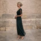 Elisabeth | Vestido verde elegante