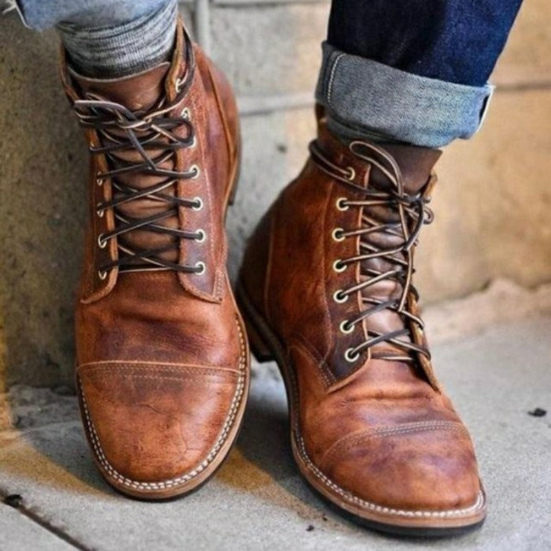 Bronx | Botas de piel robustas para hombre