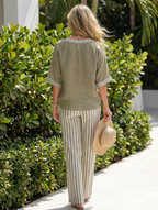 Amélia | Conjunto Suelto de Verano con Pantalón Fluido