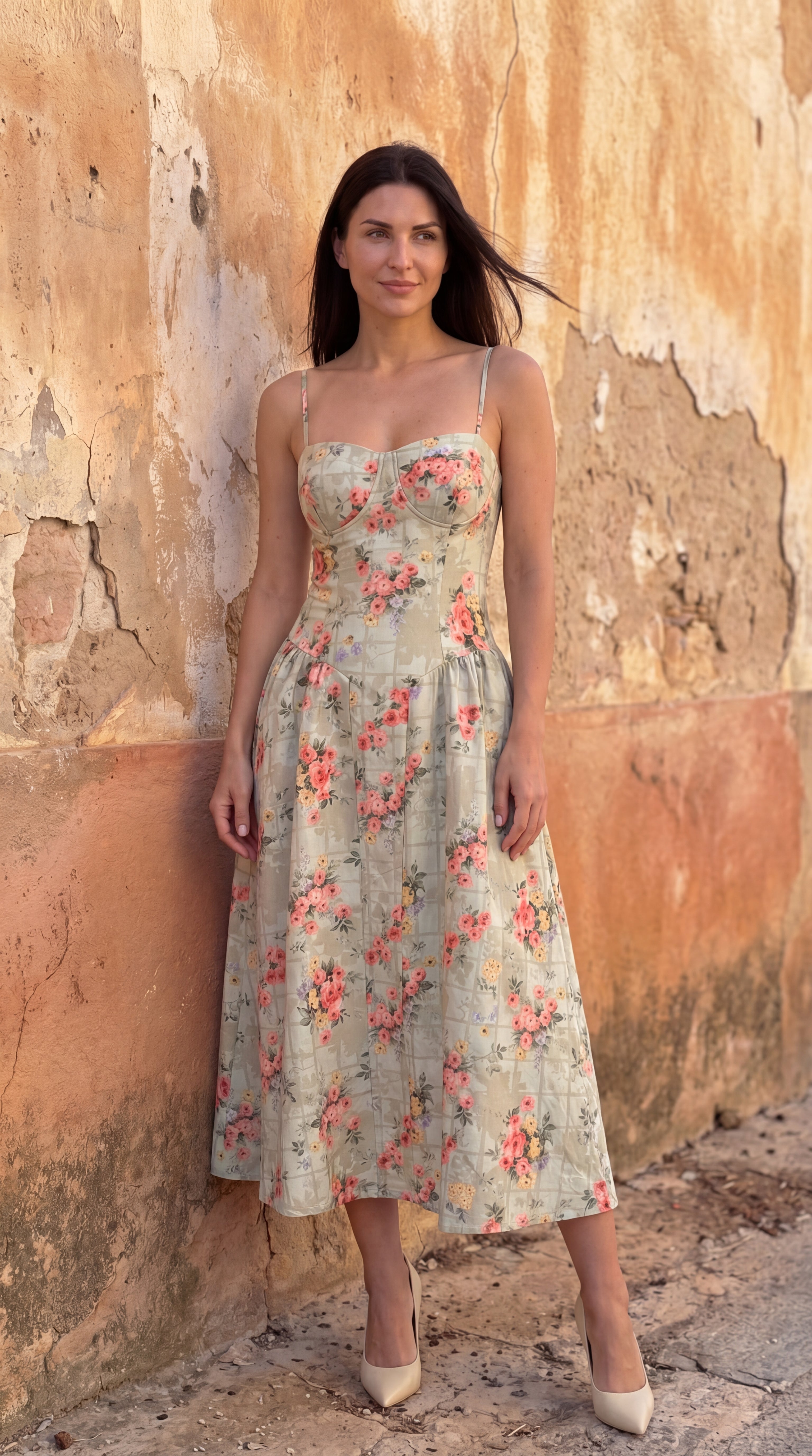 Vestido midi tipo corsé Odette