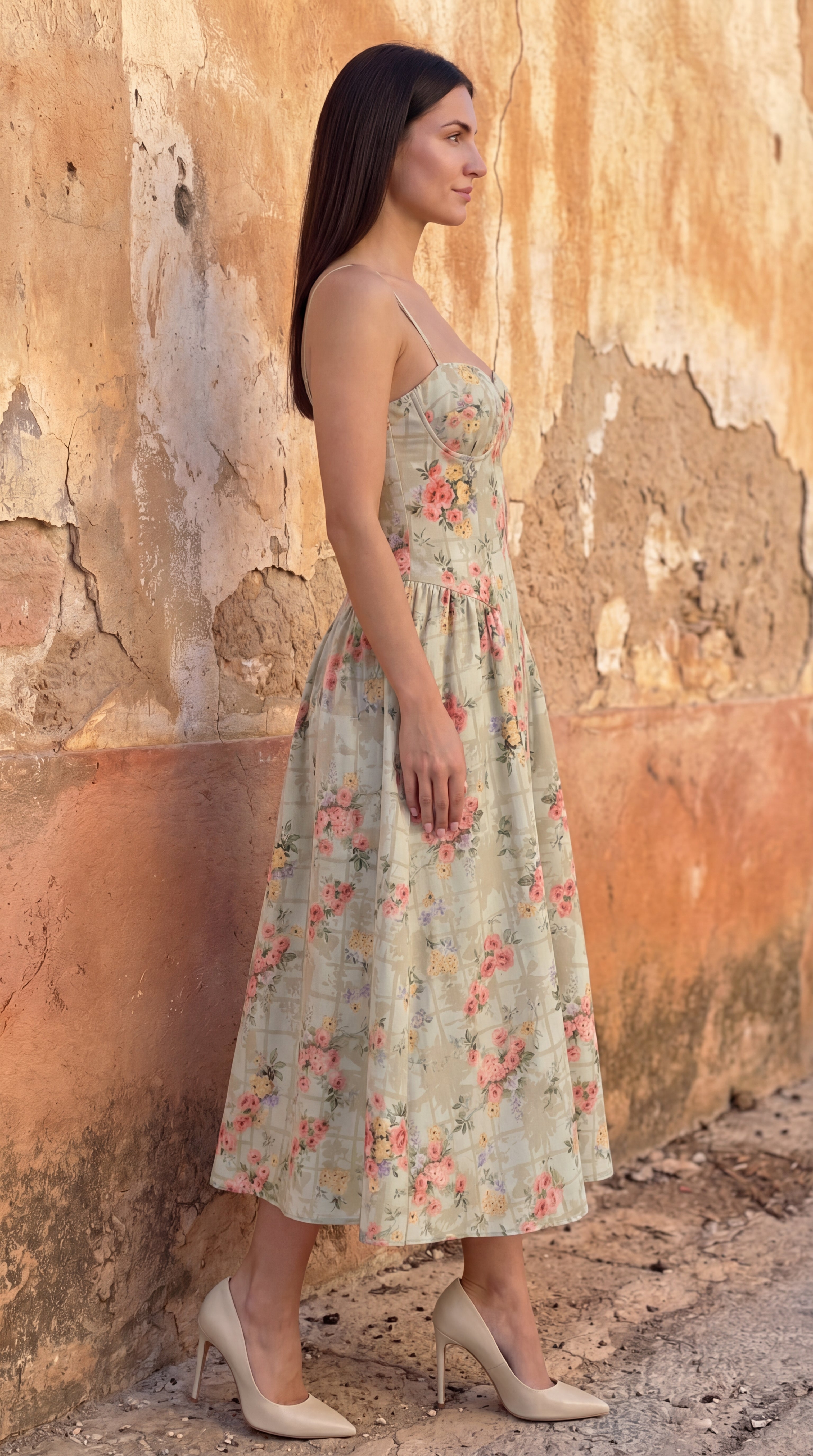 Vestido midi tipo corsé Odette