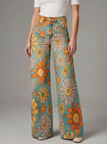 Pantalones palazzo con estampado floral