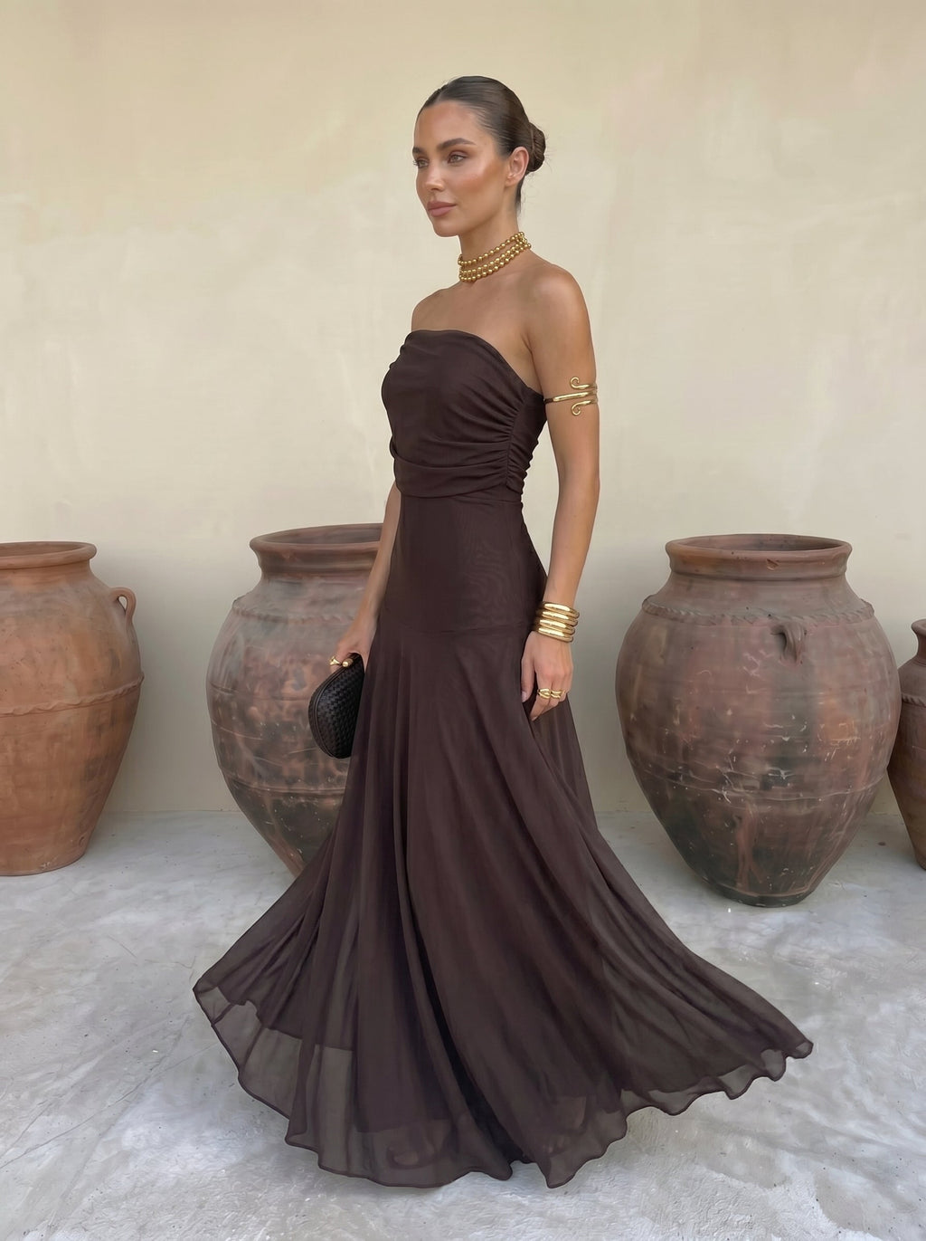 Maria - Elegante vestido de tul de seda