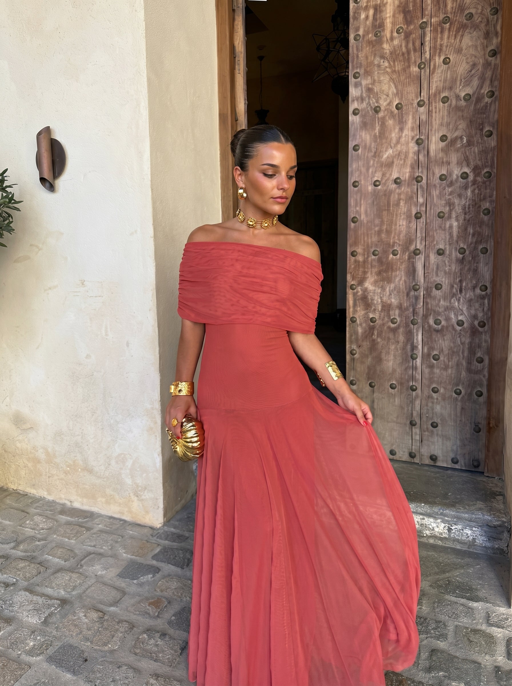 Maria - Elegante vestido de tul de seda