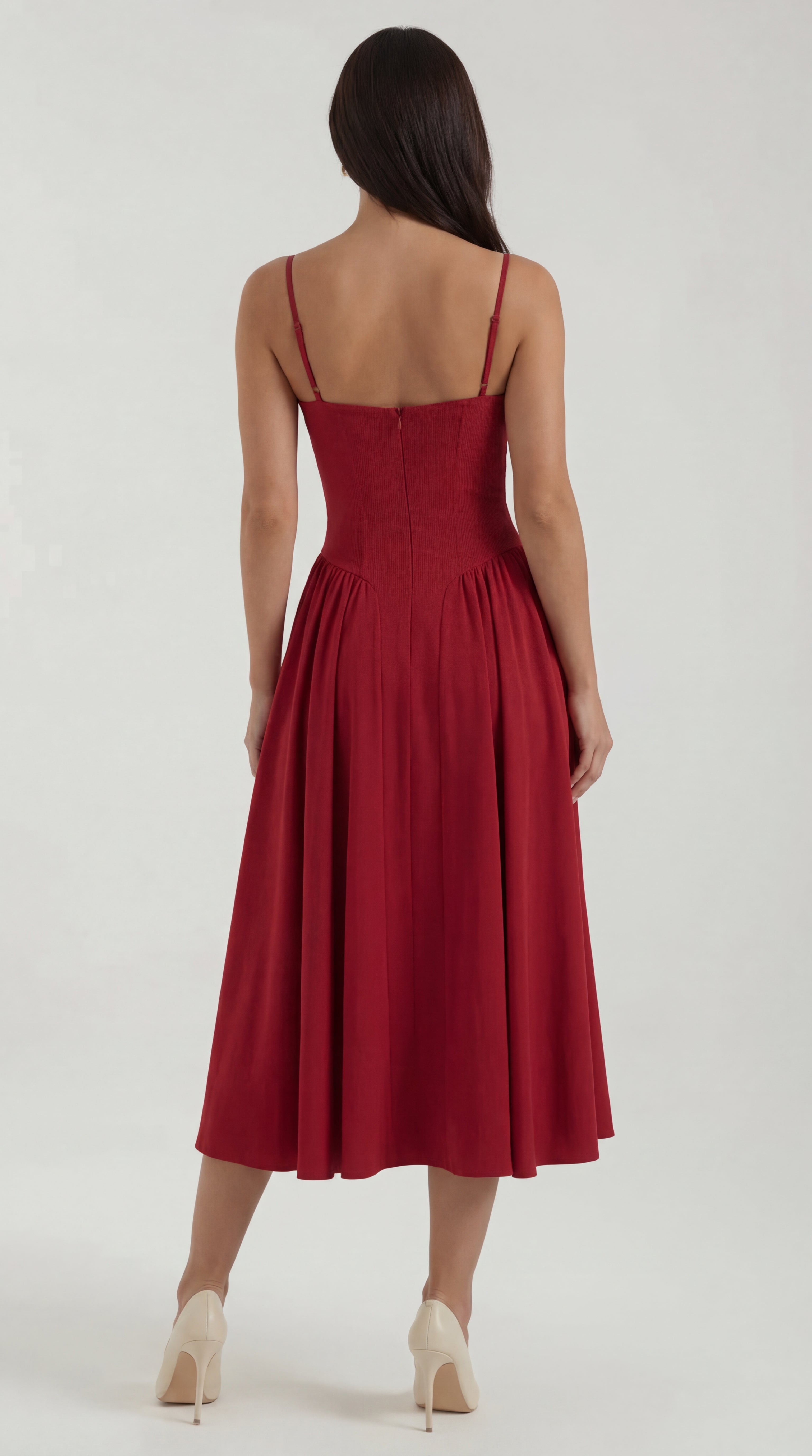 Vestido midi con corsé Odette