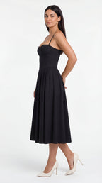 Vestido midi con corsé Odette