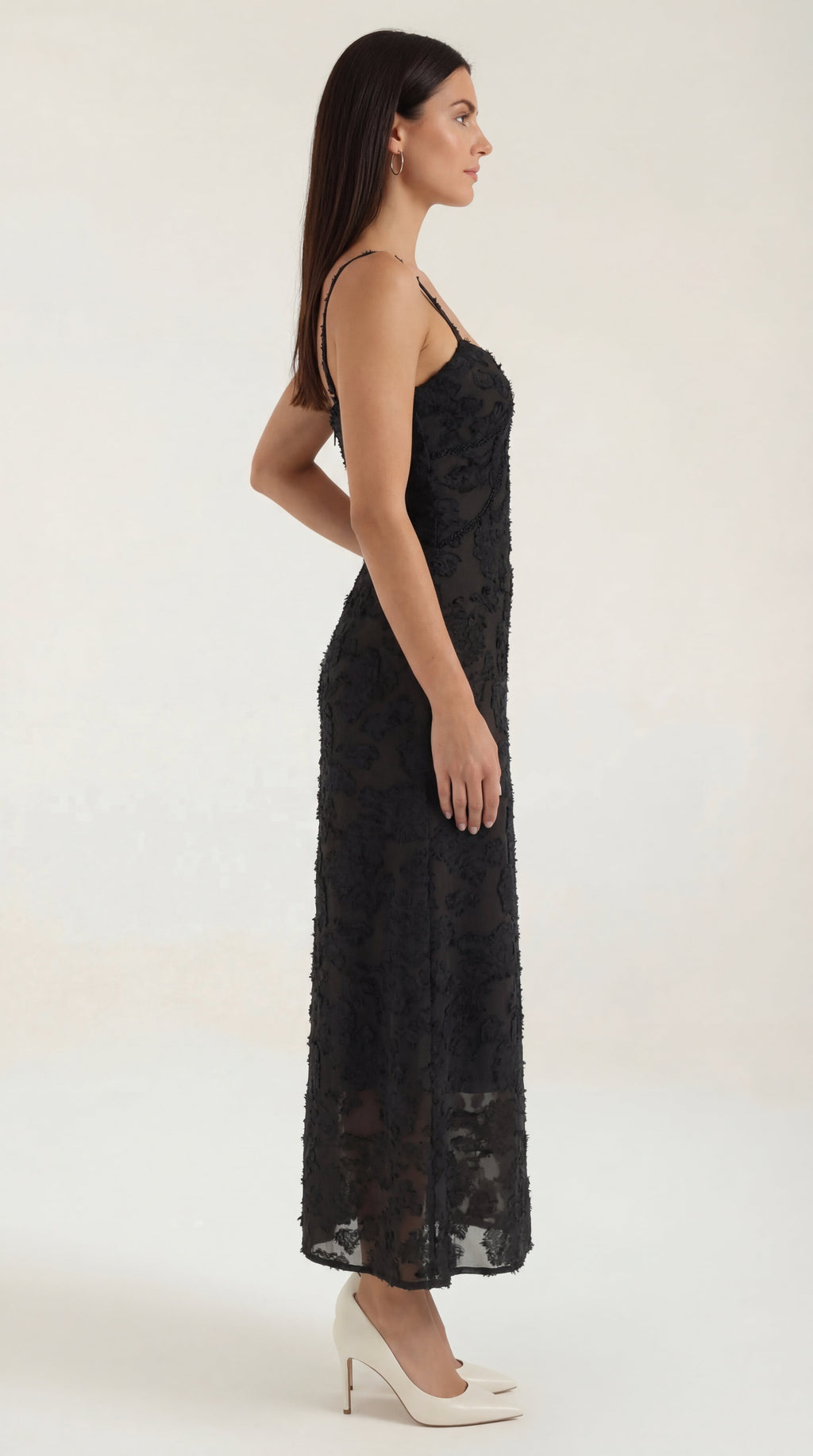 Vestido largo de encaje Arabelle