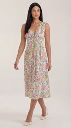 Vestido midi con escote en V Cassiopeia