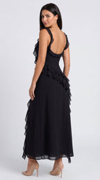 Vestido largo de Susan con volantes