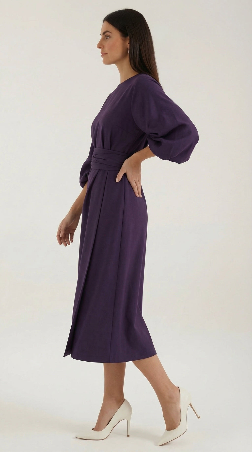 Vestido largo de Ana con cinturón
