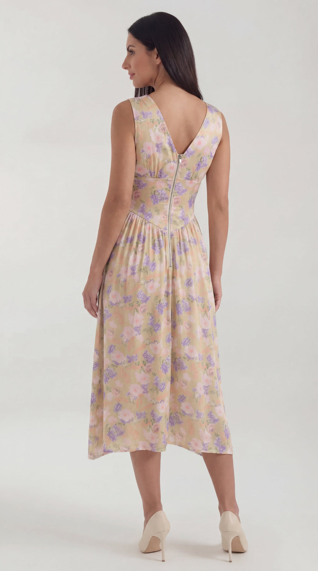 Vestido midi con escote en V Cassiopeia