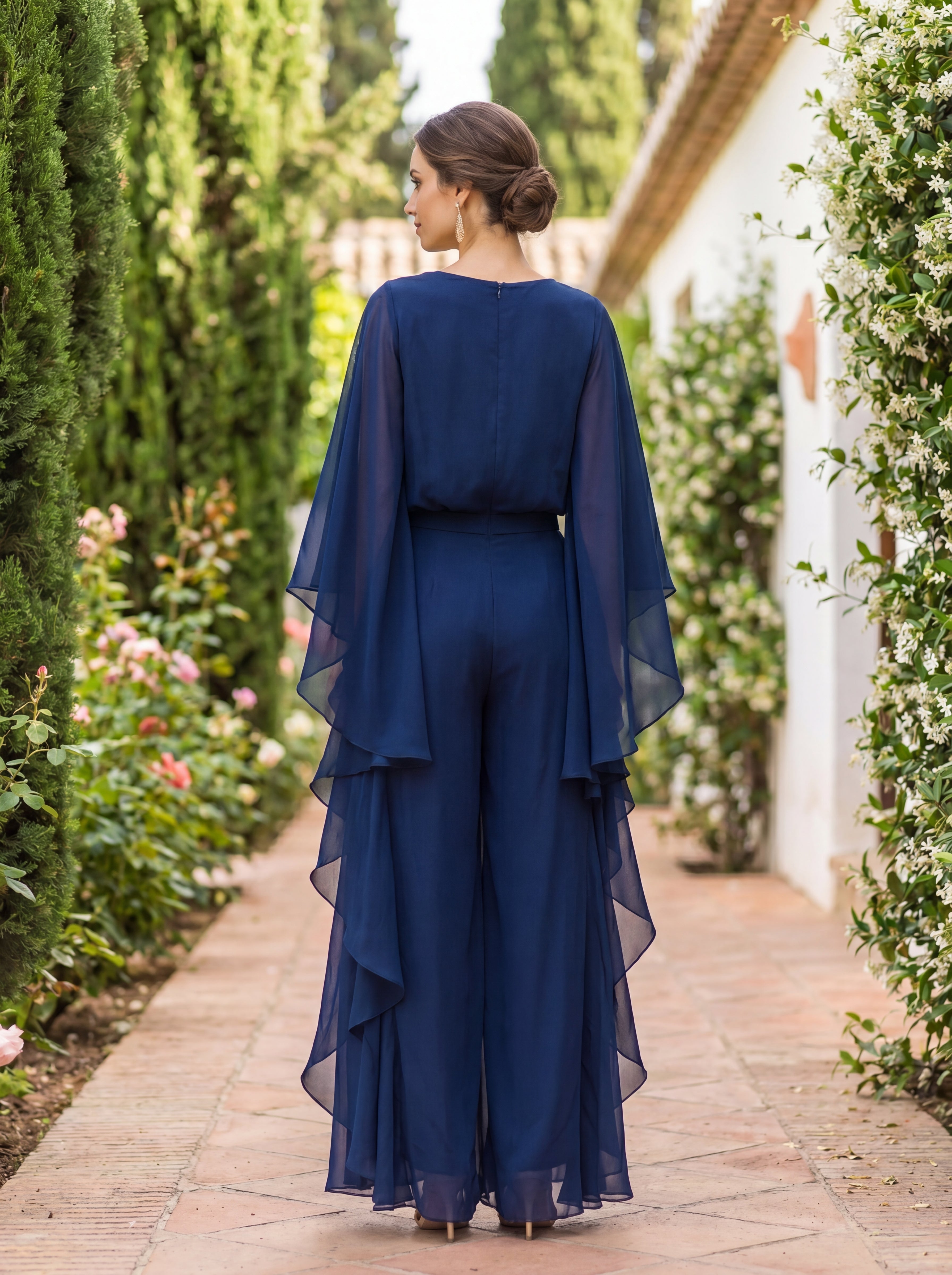 Luisa - Conjunto de dos piezas en crepé, elegante y refinado