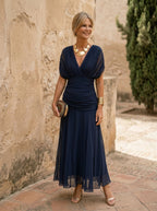 Samantha - Vestido elegante con drapeado