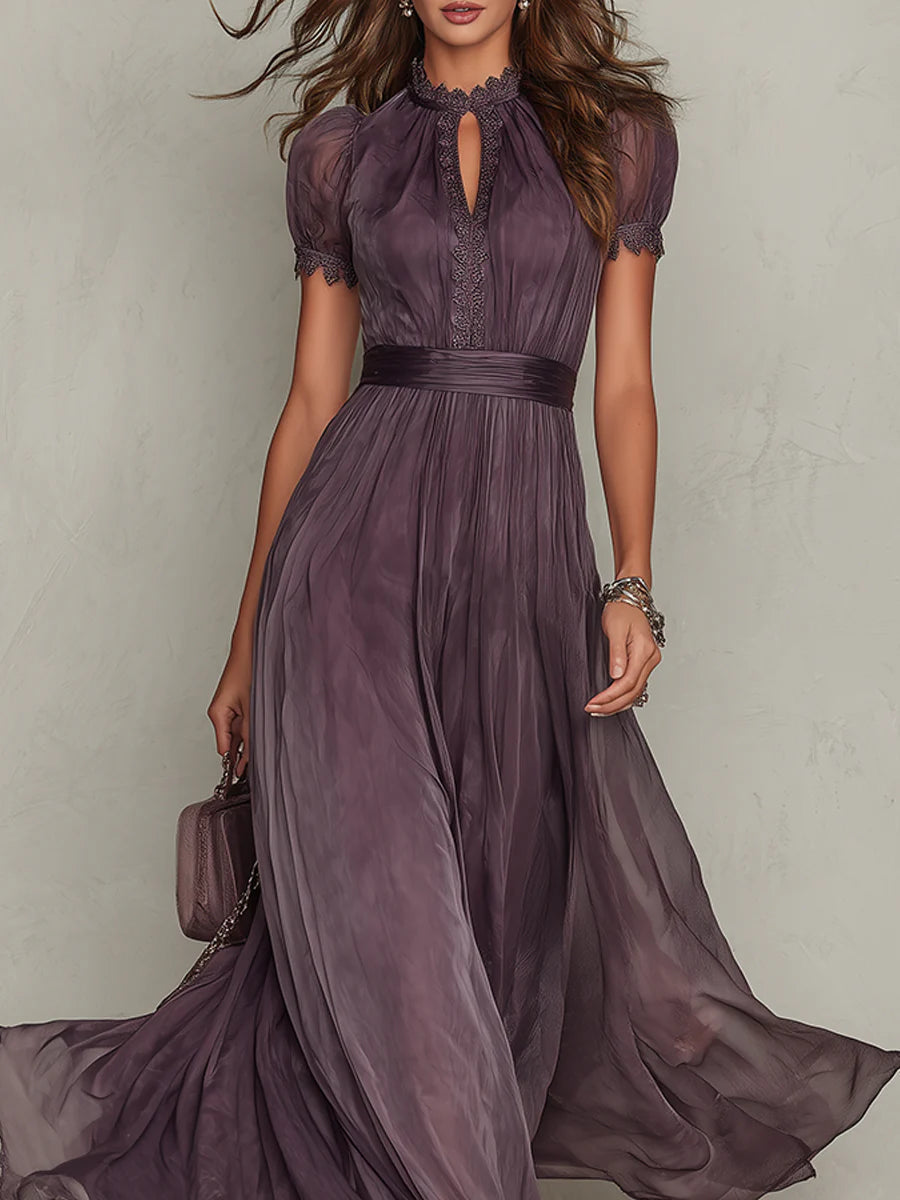Fabiola - Vestido largo de tejido de lujo