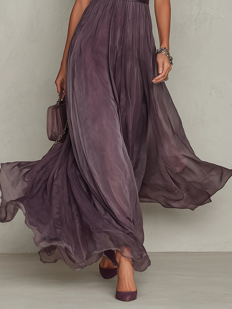 Fabiola - Vestido largo de tejido de lujo