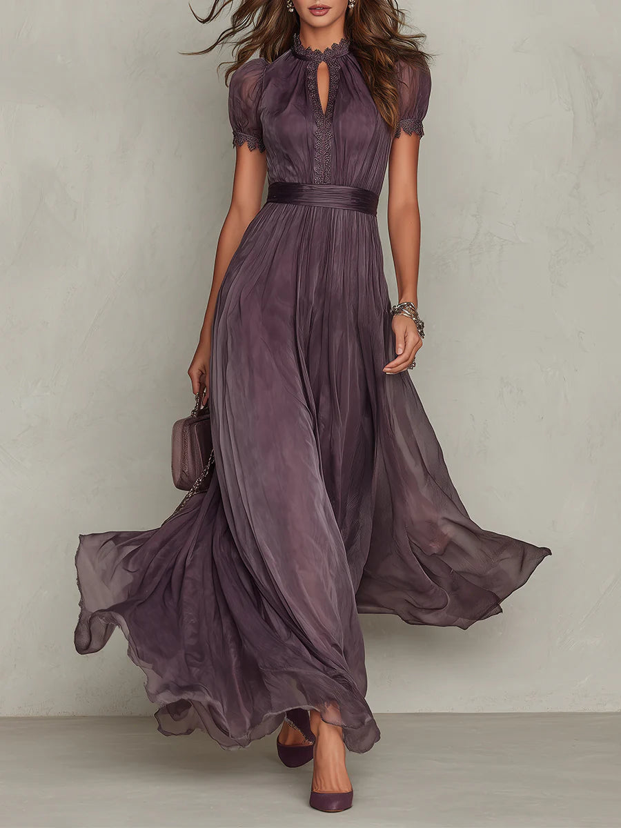 Fabiola - Vestido largo de tejido de lujo