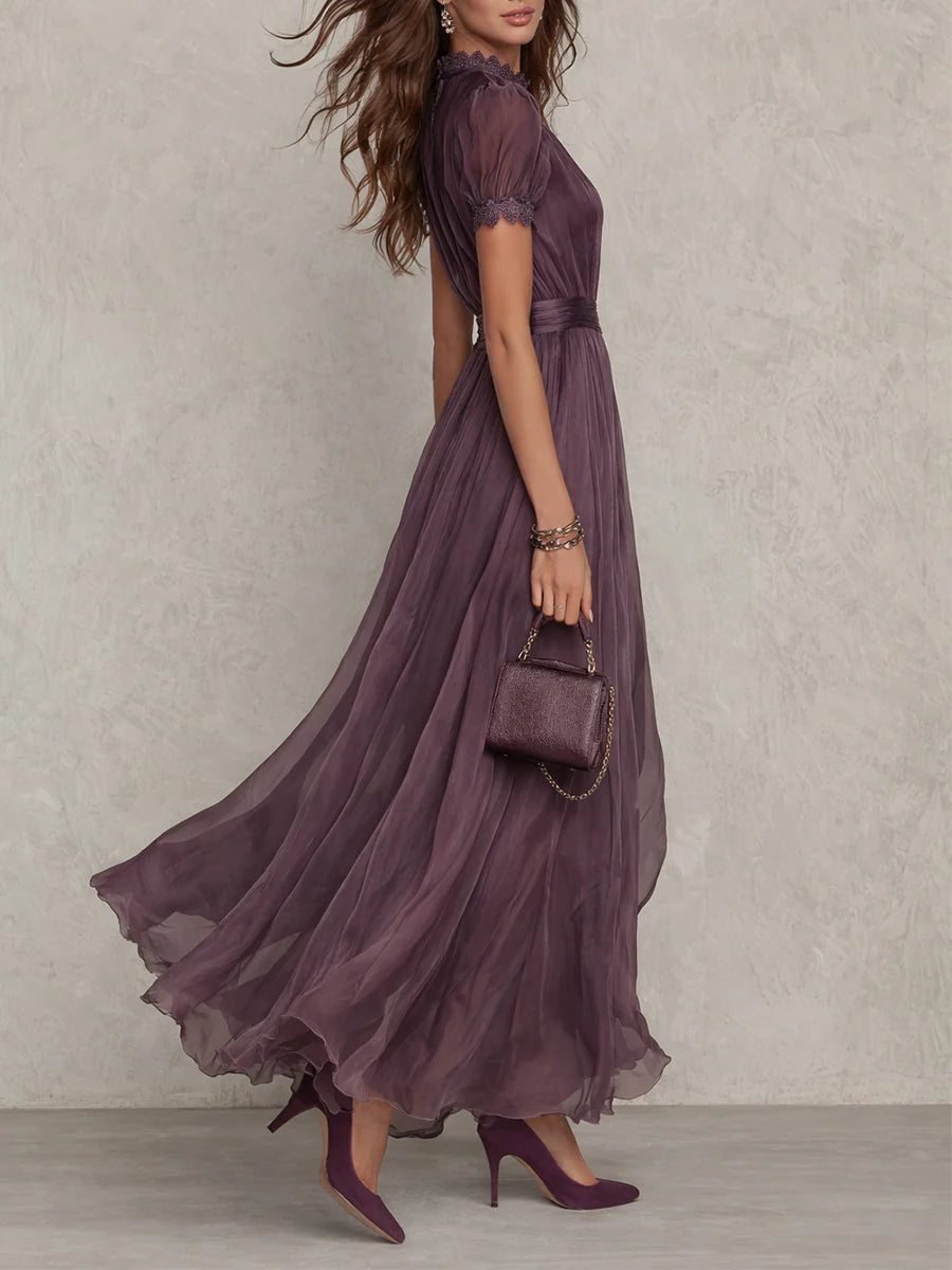 Fabiola - Vestido largo de tejido de lujo