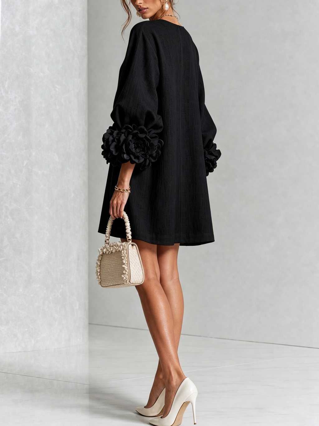 Flor | Minivestido con estampado floral y cierre de botones