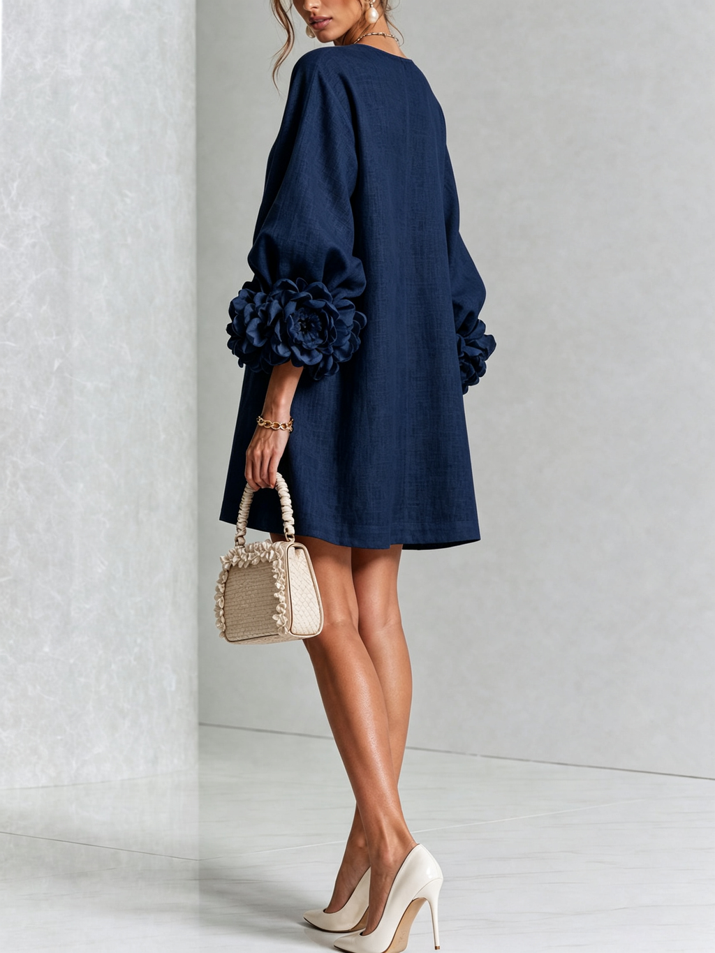 Flor | Minivestido con estampado floral y cierre de botones