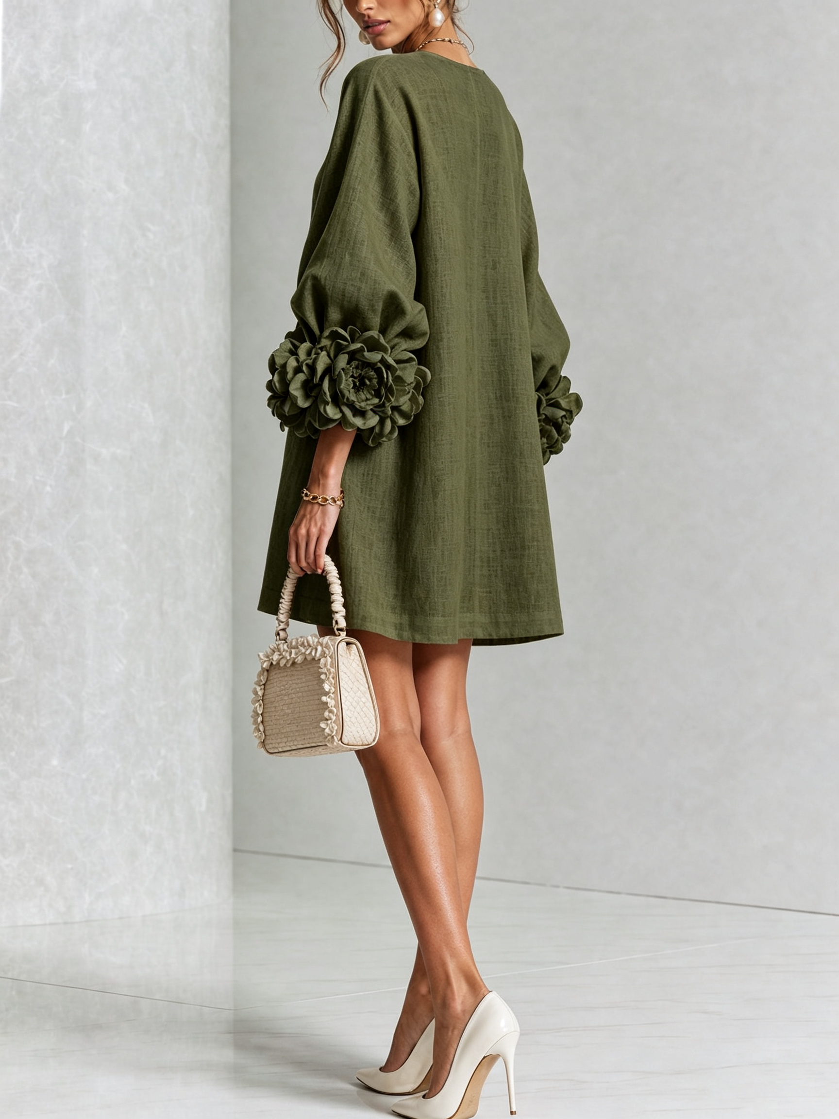 Flor | Minivestido con estampado floral y cierre de botones