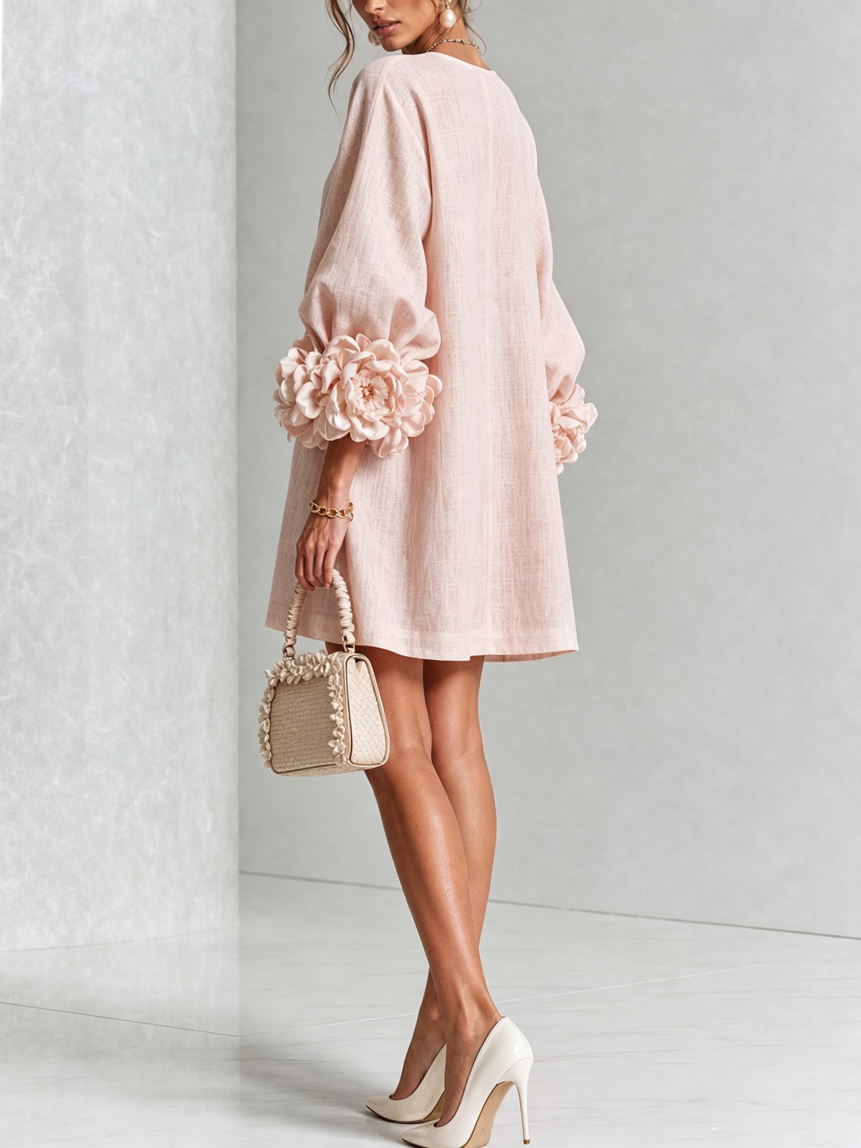 Flor | Minivestido con estampado floral y cierre de botones