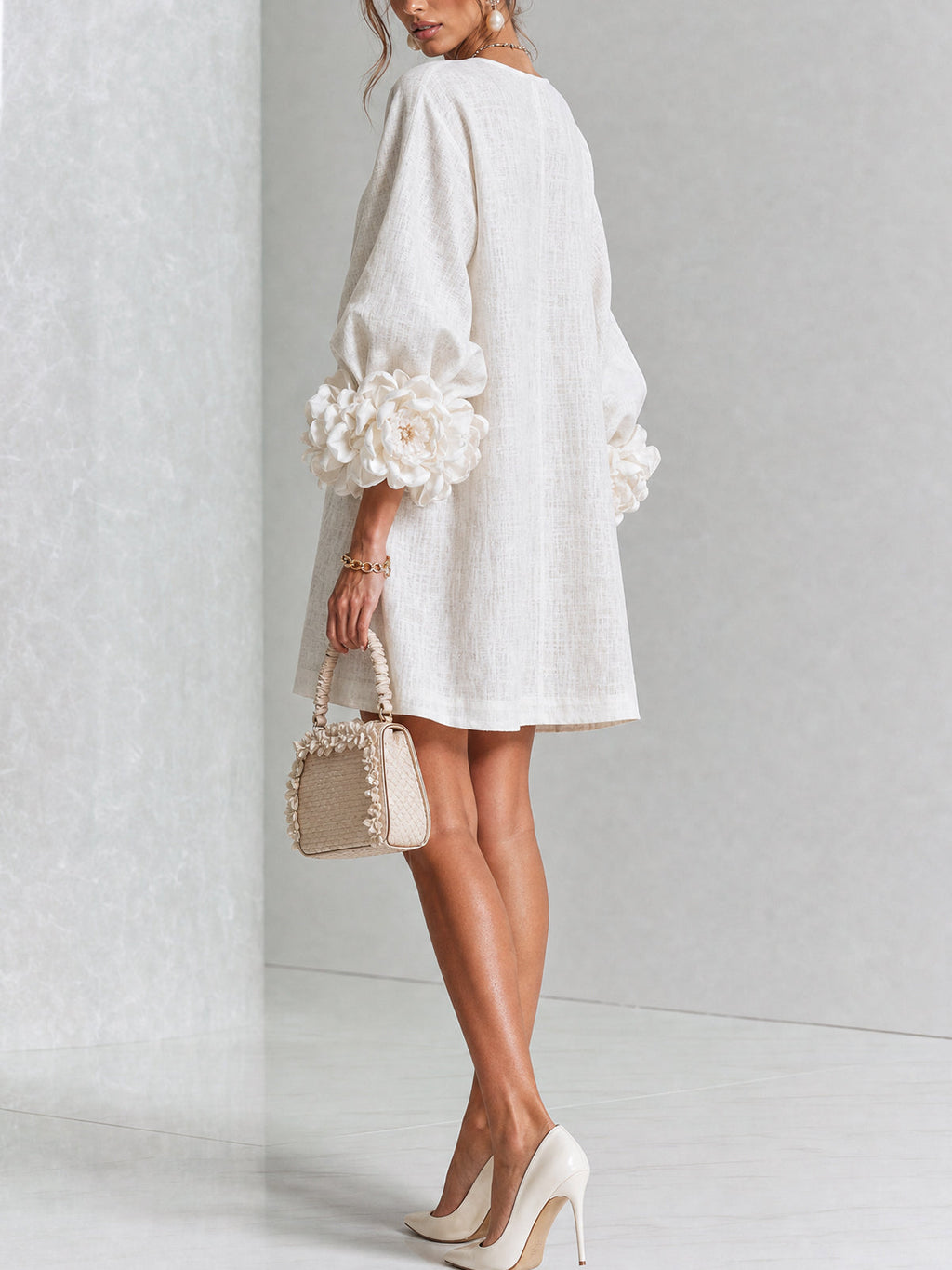 Flor | Minivestido con estampado floral y cierre de botones