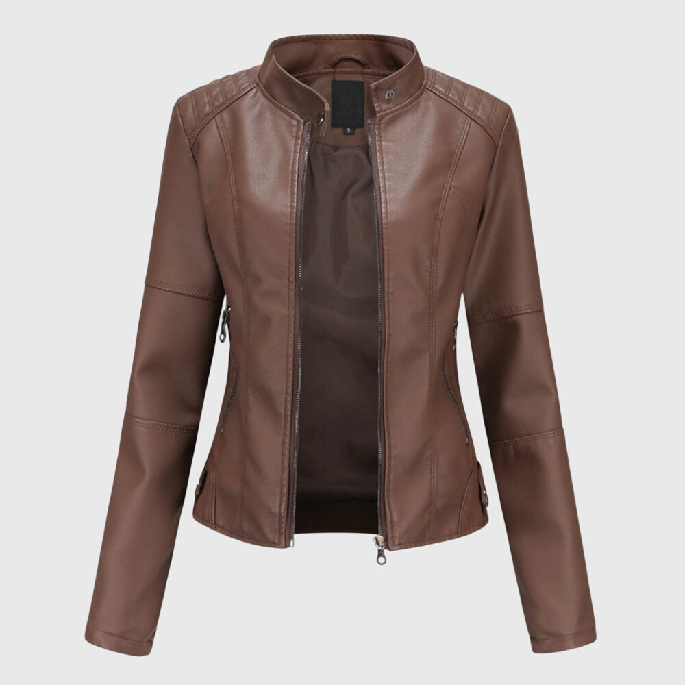 Giorgina™ - Chaqueta de Cuero Elegante para Mujeres