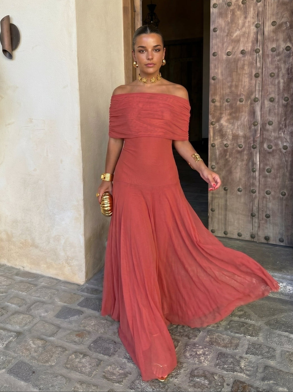 Maria - Elegante vestido de tul de seda