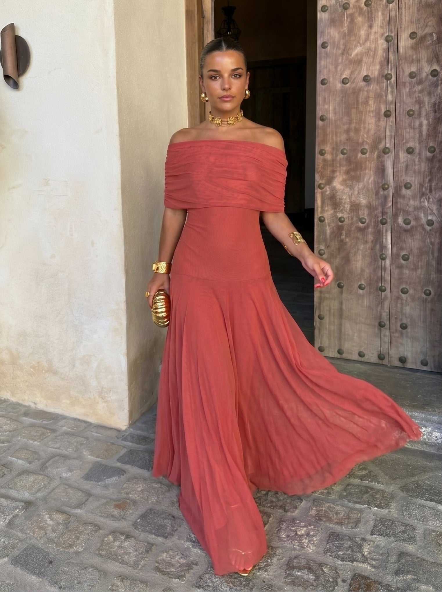 Maria - Elegante vestido de tul de seda