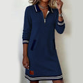 Caelyn - Vestido polo con cremallera de ¼ en el cuello y tacto suave