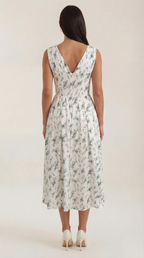 Vestido midi con escote en V Cassiopeia