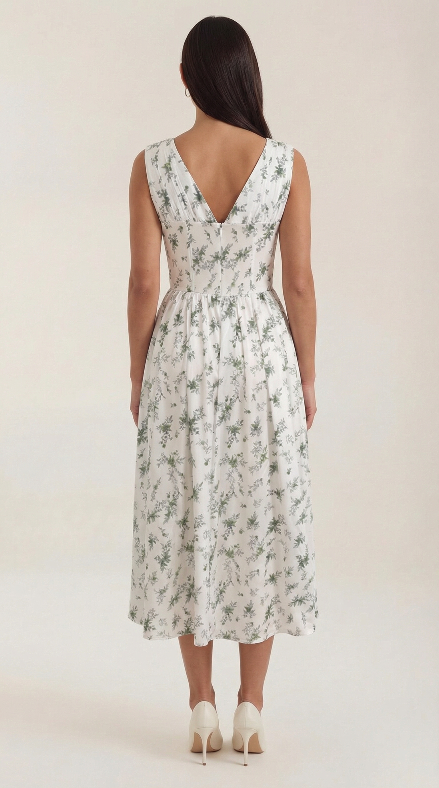 Vestido midi con escote en V Cassiopeia