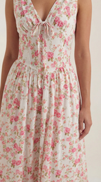 Vestido midi con escote en V Cassiopeia