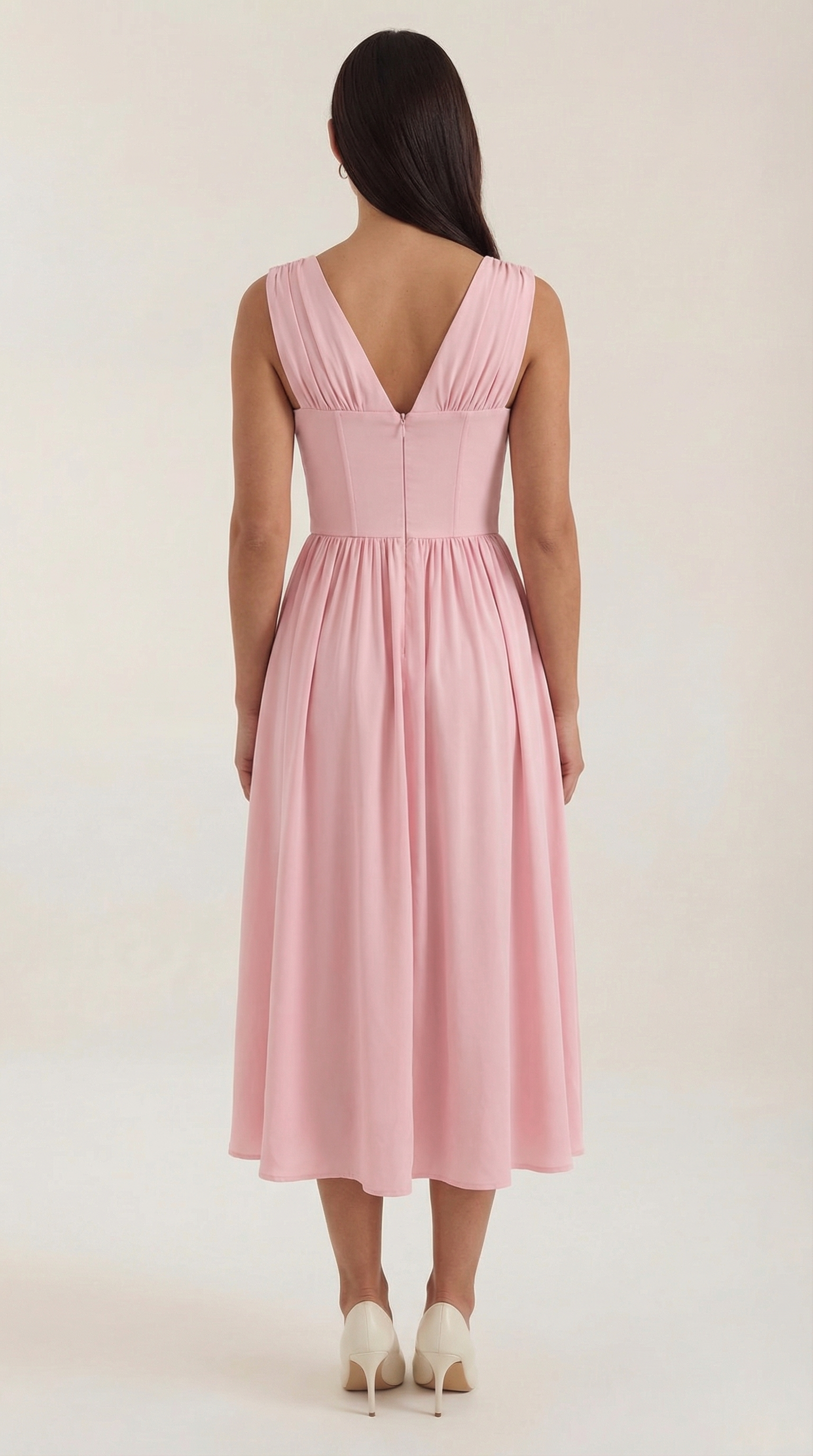 Vestido midi con escote en V Cassiopeia