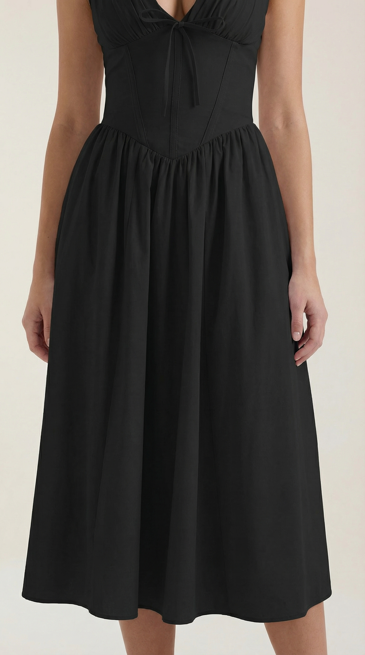 Vestido midi con escote en V Cassiopeia