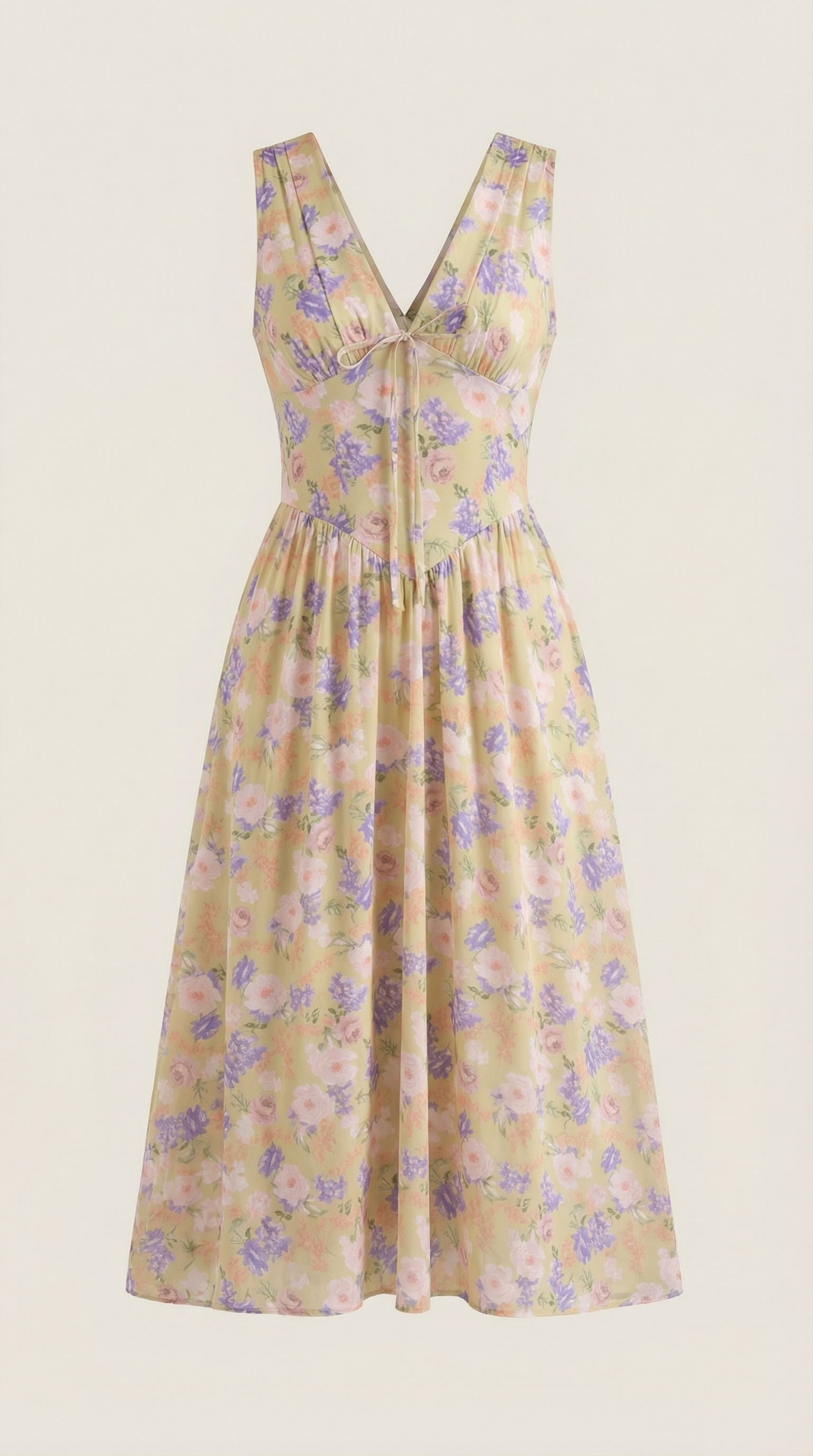 Vestido midi con escote en V Cassiopeia
