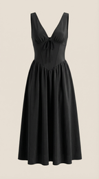 Vestido midi con escote en V Cassiopeia