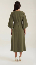 Vestido largo de Ana con cinturón