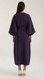 Vestido largo de Ana con cinturón