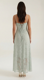 Vestido largo de encaje Arabelle
