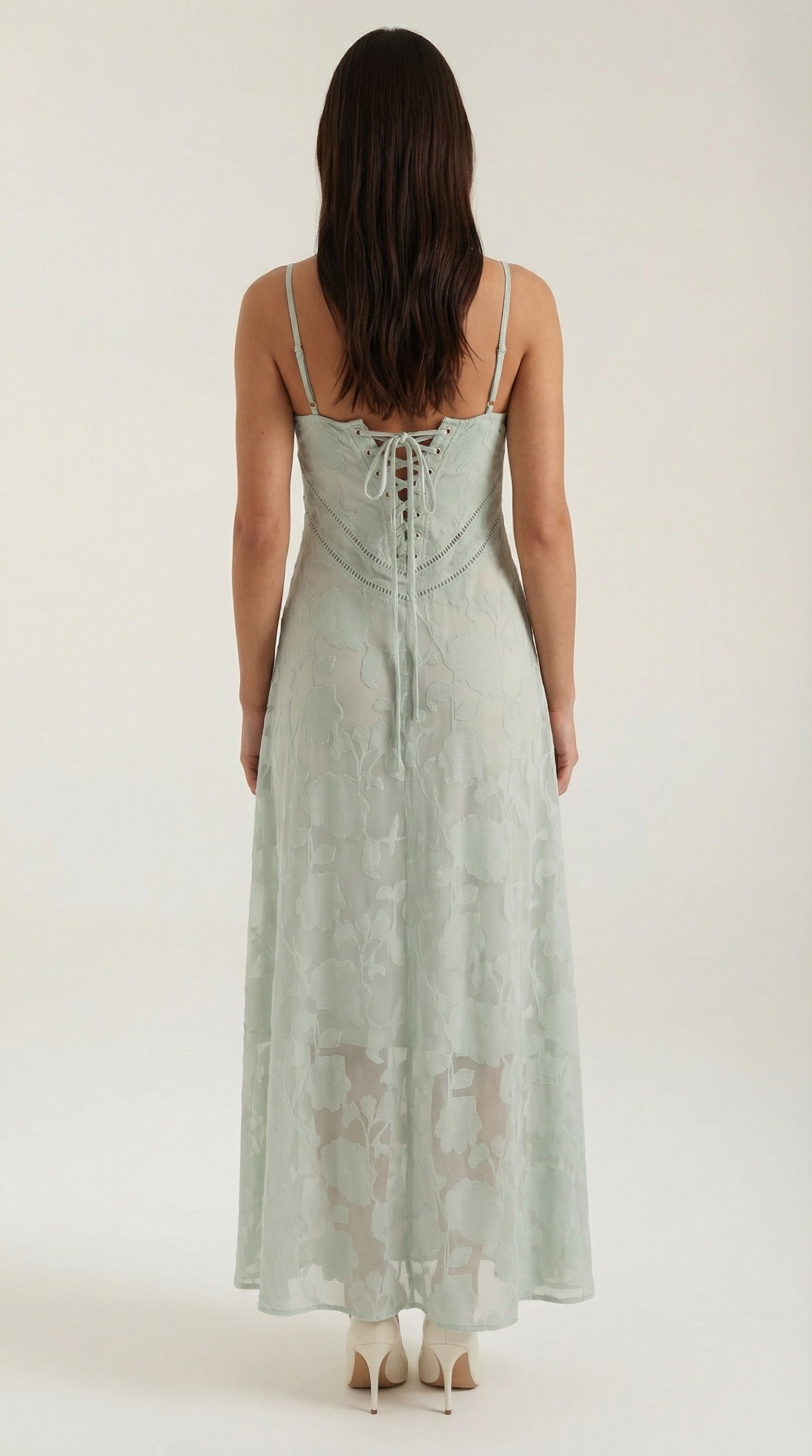 Vestido largo de encaje Arabelle