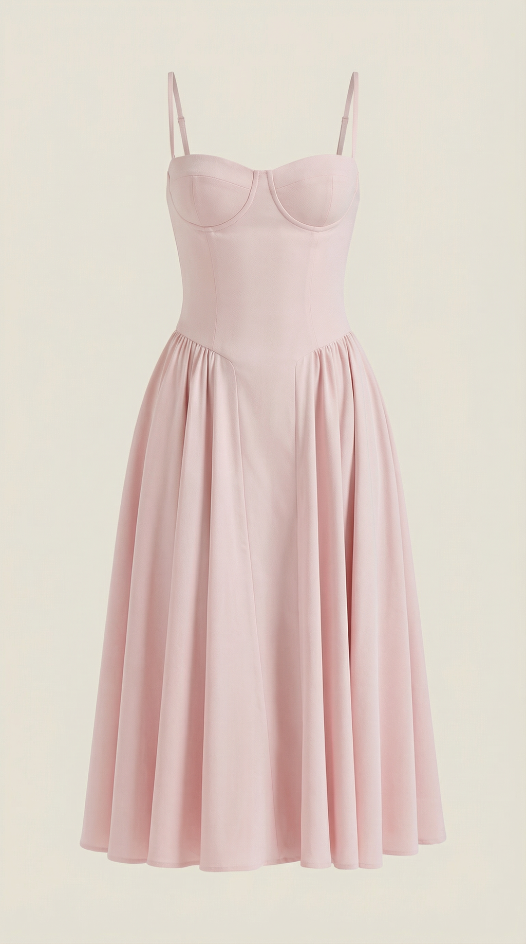 Vestido midi con corsé Odette