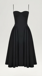 Vestido midi con corsé Odette