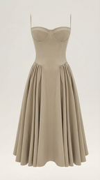 Vestido midi con corsé Odette