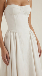 Vestido midi con corsé Odette
